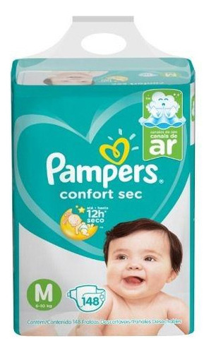 Pampers Confort Sec Forte Bag M (6 A 10 Kg) X148 Género Sin género Tamaño Mediano (M)