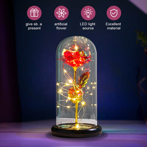 Lámpara Flores Rosas Artificiales, Regalo Para Mamá Y Novia