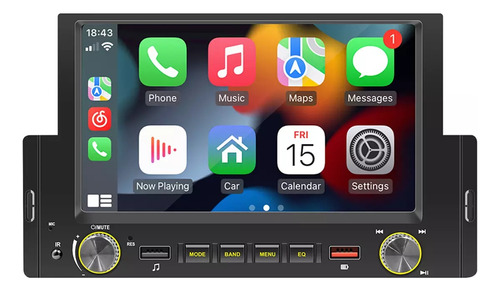 Radio Estéreo Para Coche Carplay Individual 1din 6,2