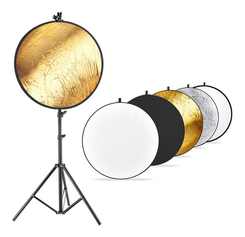 Kit Reflector Iluminacion Soporte Estudio 43.3 in 5 1