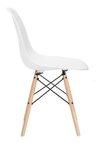 Imagen 3 de 4 de Kit 6 Sillas Eames Patas En Madera Para Comedor - Sala