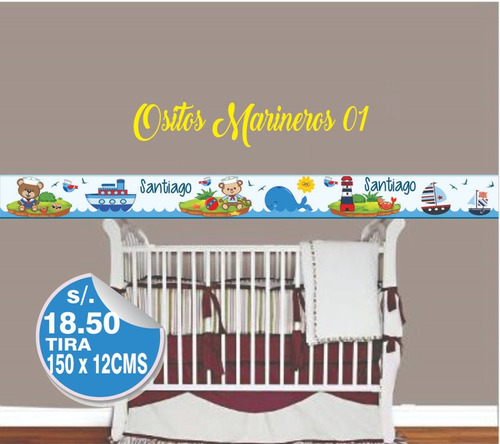 Cenefas Ositos Laminadas De Alta Calidad-decoracion Del Bebe