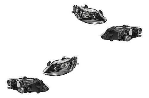 Par Juego Faros Seat Ibiza 2013 - 2014 P/2 F Fondo Negro Sxc