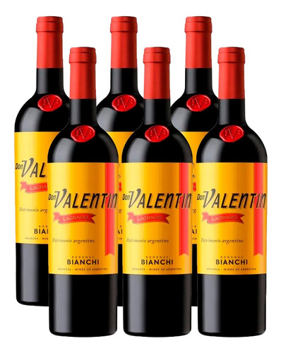 Vino Don Valentín Lacrado Tinto 750ml Pack X6 Unidades