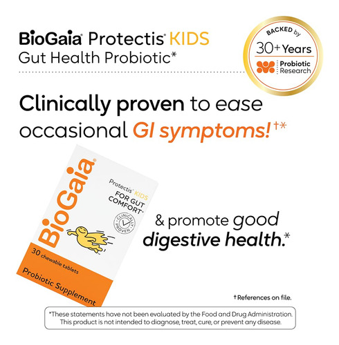 Biogaia Protectis Tabletas Masticables Digestivas 30 Ct X2