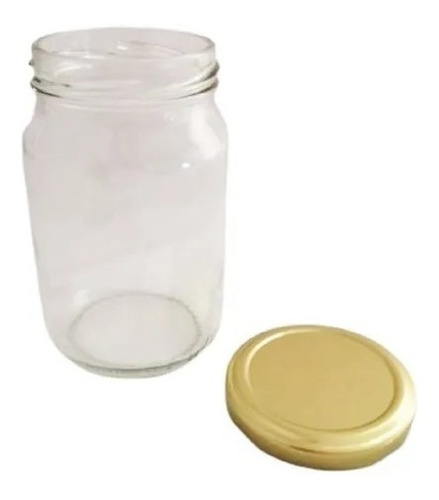 24 Piezas Frasco De Vidrio 8 Oz 235ml (it-419) Color Tapa Dorada