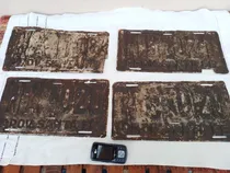 Comprar Lote 4 Antiguas Chapa Patentes, Grandes, Santa Fe Ver L. 2  