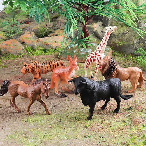 6pcs Animals Figurine Party Favors Educational Toys Style B