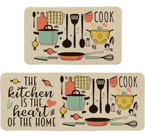 The Kitchen Is The Heart Of The Home - Juego De 2 Alfom...