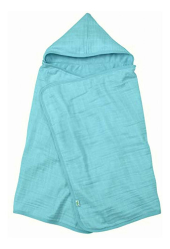 Green Sprouts Muslin Hooded Towel Made From Organic Cotton | Color Aqua