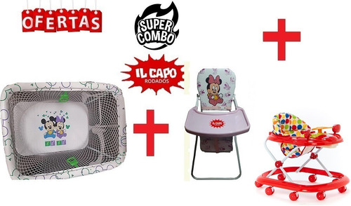 Silla De Comer + Corralito Plegable + Andador Bebe Envios 