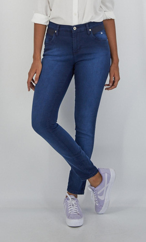 Pantalon Jeans Skinny Lee Mujer Cintura Alta R48