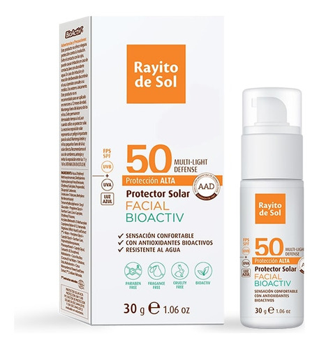 Rayito De Sol Protector Facial Bioactiv Fps 50 30 Gr