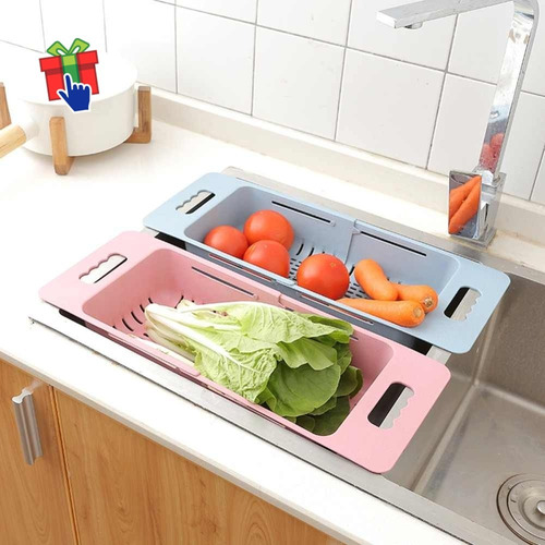 Imagen 4 de 8 de Set X 2 Seca Escurridor Colador Expandible Extensible Xl