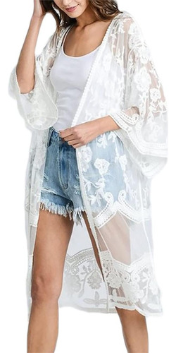 Kimono Cover Up Boho Playero  Moda Total Mujer 3030