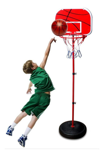 Cesta De Basquete Infantil Brinquedo Regulável Até 139 Cm