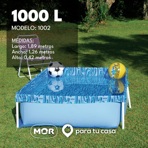 Imagen 6 de 10 de Pileta De Lona Niños Infantil 1000 Lts Mor Envío