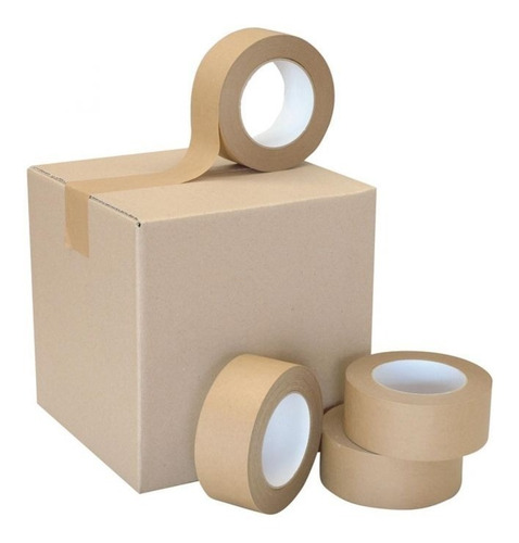 Imagen 1 de 2 de 1 Rollo De Cinta Engomada Para Empaque De Papel Kraft 48x65