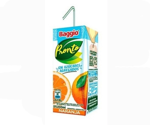 Imagen 1 de 5 de Jugo Baggio 200ml Sin Azúcar X 18un - Barata La Golosineria