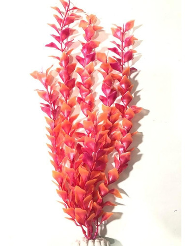 Planta Artificial Plástica Aquário Bacopa Pink Red 34cm