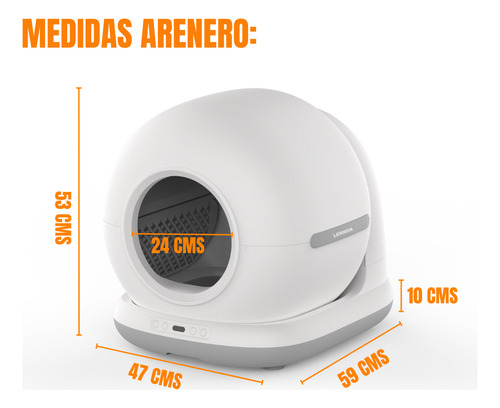 Arenero Inteligente Para Gatos Con Wifi Y Aplicación