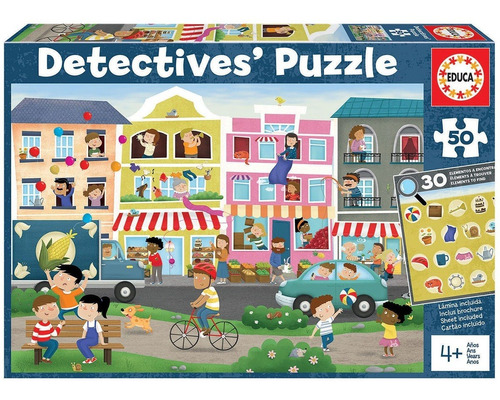 Juego De Mesa Puzzle Rompecabezas Educa Detective 50pcs Febo