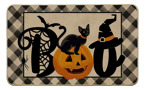 Felpudo De Halloween Boo Para Interior Y Exterior, Otoã...