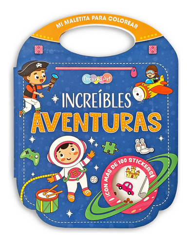 4 Libros Para Colorear. Maletitas Con Stickers