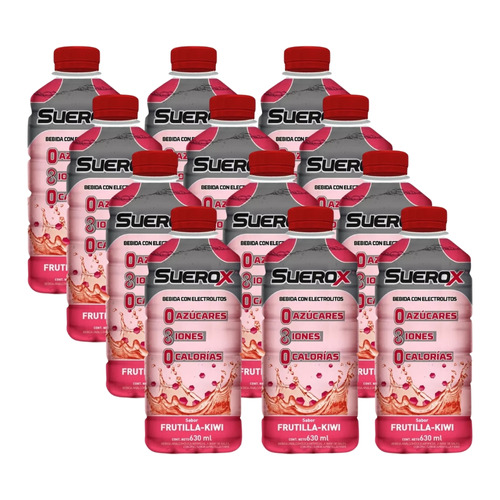 Bebida Suerox Hidratante 630ml Frutilla-kiwi Pack X 12 Unid