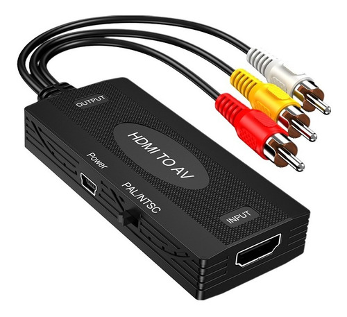 Convertidor Hdmi A Rca Cable Adaptador Hdmi A Rca 1080p