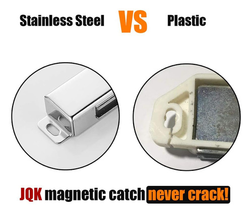 Jqk - Cierre Magnetico Para Puerta De Armario, Acero Inox...