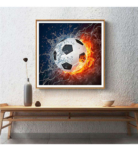 Pintura Diamante Taladro Completo 5d Patrón Fútbol Bricolaje