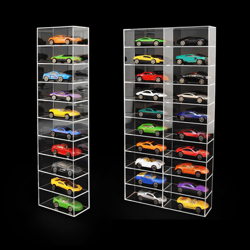 Acrílico 1/64 Escala Modelo Car Display Case 20 Rejillas