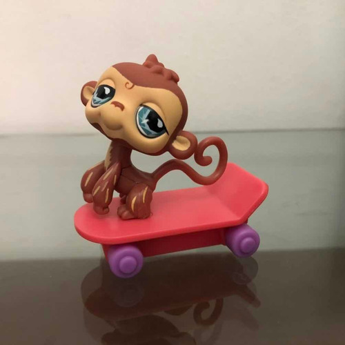 Littlest Pet Shop Macaco C/ Skate Geração 2 #485 (Usado)