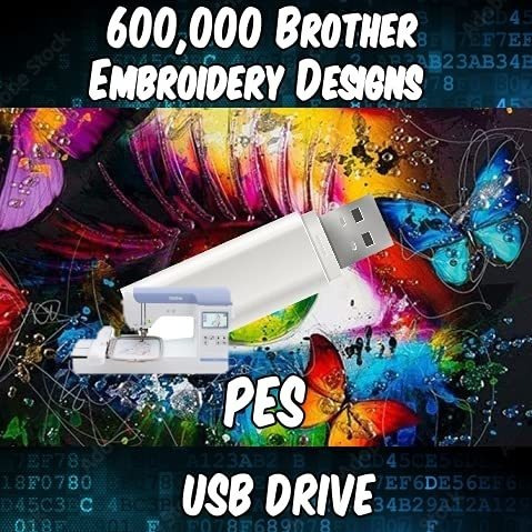 600.000 Diseño Maquina Bordado Brother Pe Usb