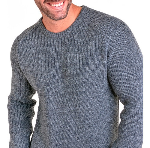 Imagen 4 de 4 de Sweater De Hombre Grueso Pullover Cuello Redondo