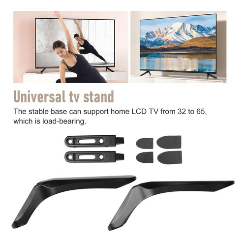 Base De Acero Cristalino Para Soporte De Pantalla Lcd Home U