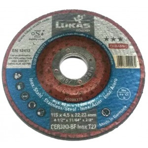 Disco Desbaste,ac.inox,180x4.5x22.23mm  Lukas  Ceramic