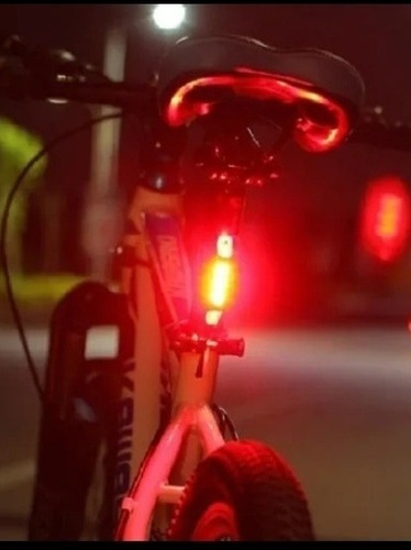Imagen 2 de 6 de Luz De Bicicleta Led Recargable Por Usb Trasera O Posterior