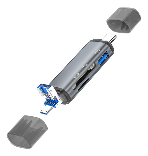 Lector De Tarjetas De Memoria Usb C Adaptador Otg Usb 6 In 1