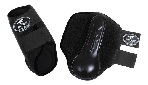 Imagem 4 de 5 de Kit Caneleira E Cloche Para Cavalo Boots Horse Preto 25852