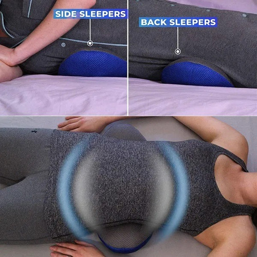 Almofada ergonômica de apoio lombar e para as costas alivia a dor cinzenta