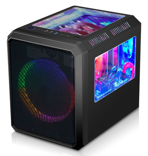 Gabinete Gamer K-mex Microcraft 3 Cg-03rc Cubo Fan 200mm