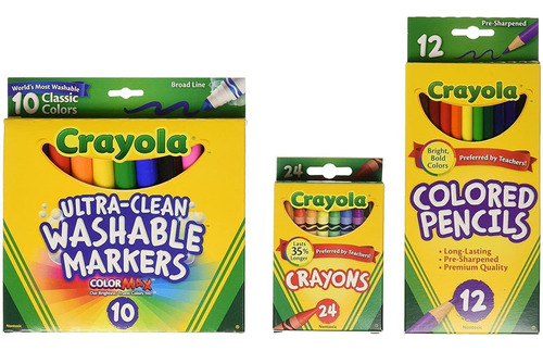 Crayola Core Paquete Para Regreso A Clases- Grados 3-5, Empa