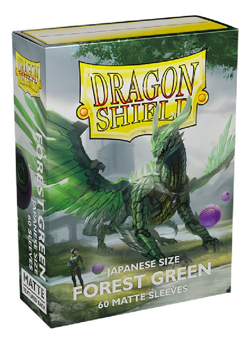 Sleeve Dragon Shield Small Matte Forest Green Yugioh Japones