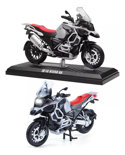 Bmw R1250 Gs Miniatura Metal Motocicletas Con Luces Y Sonido