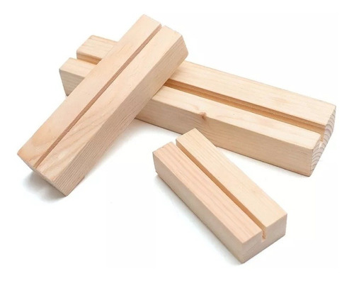 10 Soportes De Madera Para Tarjetas Bloque Clips Para Fotos