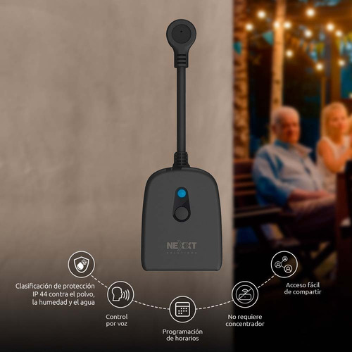 Enchufe Inteligente Dual Con Wi-fi Para Exteriores Nhp-o610