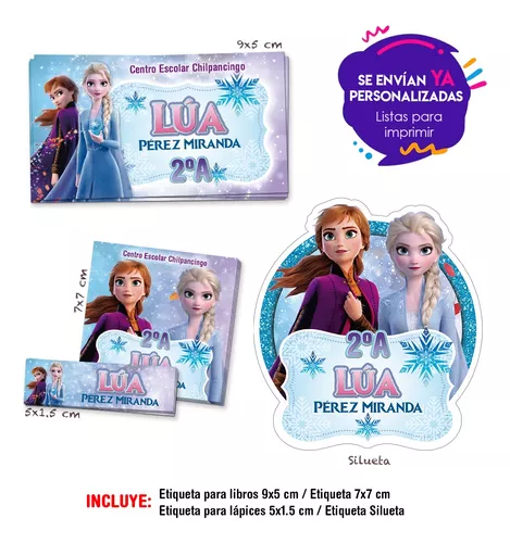 Kit Imprimible De Etiquetas Escolares Ana Elsa Frozen | MercadoLibre 📦