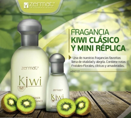 Set Fragancia Y Loción Refrescante Kiwi Zermat Unisex